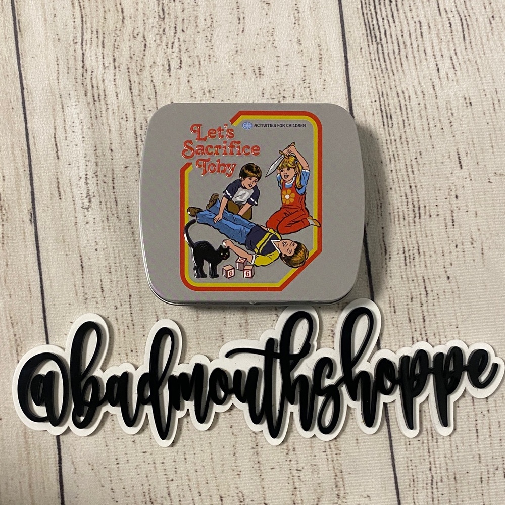Warped Childhood LET'S SACRIFICE TOBY Macabre Funny Halloween Collector Tin